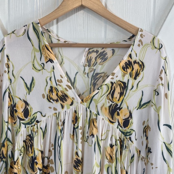 Free People Bella porcelain floral oversized tunic Sz Small EUC - Picture 4 of 11
